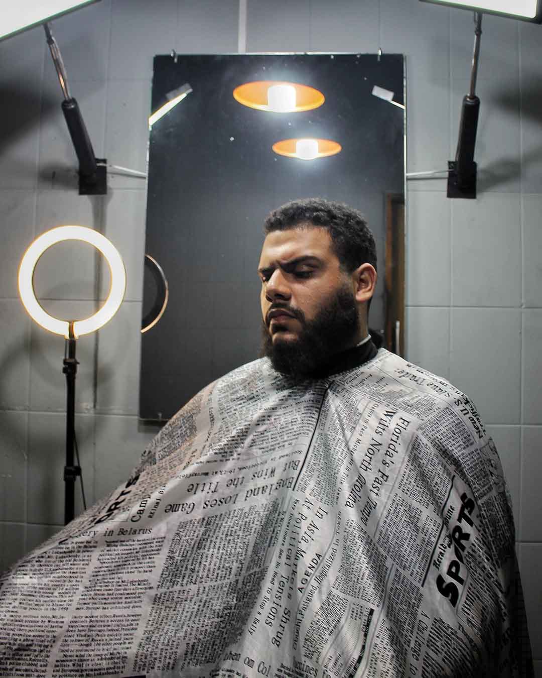 The Javad Khiabani Head-Shave — Before